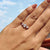 Oval and marquise diamond ring with a unique design
