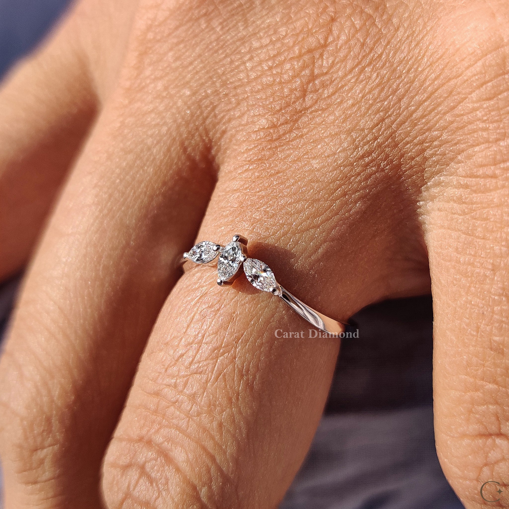 Prong set wedding band showcasing lab grown diamonds for timeless elegance.
