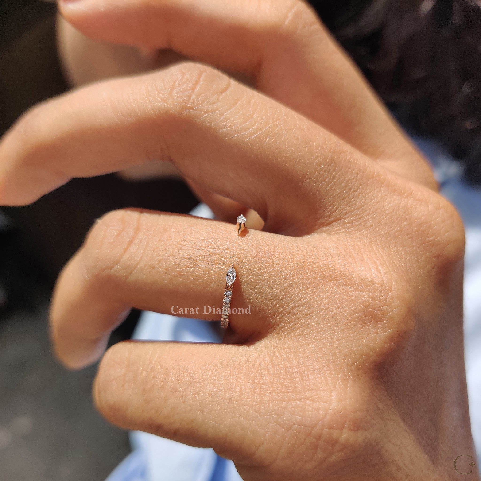 Buy a wedding band made with lab-grown diamonds.
