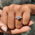 7 stone moissanite ring crafted by hand, ideal as a Custom engagement ring for anyone who loves unique design and value.
