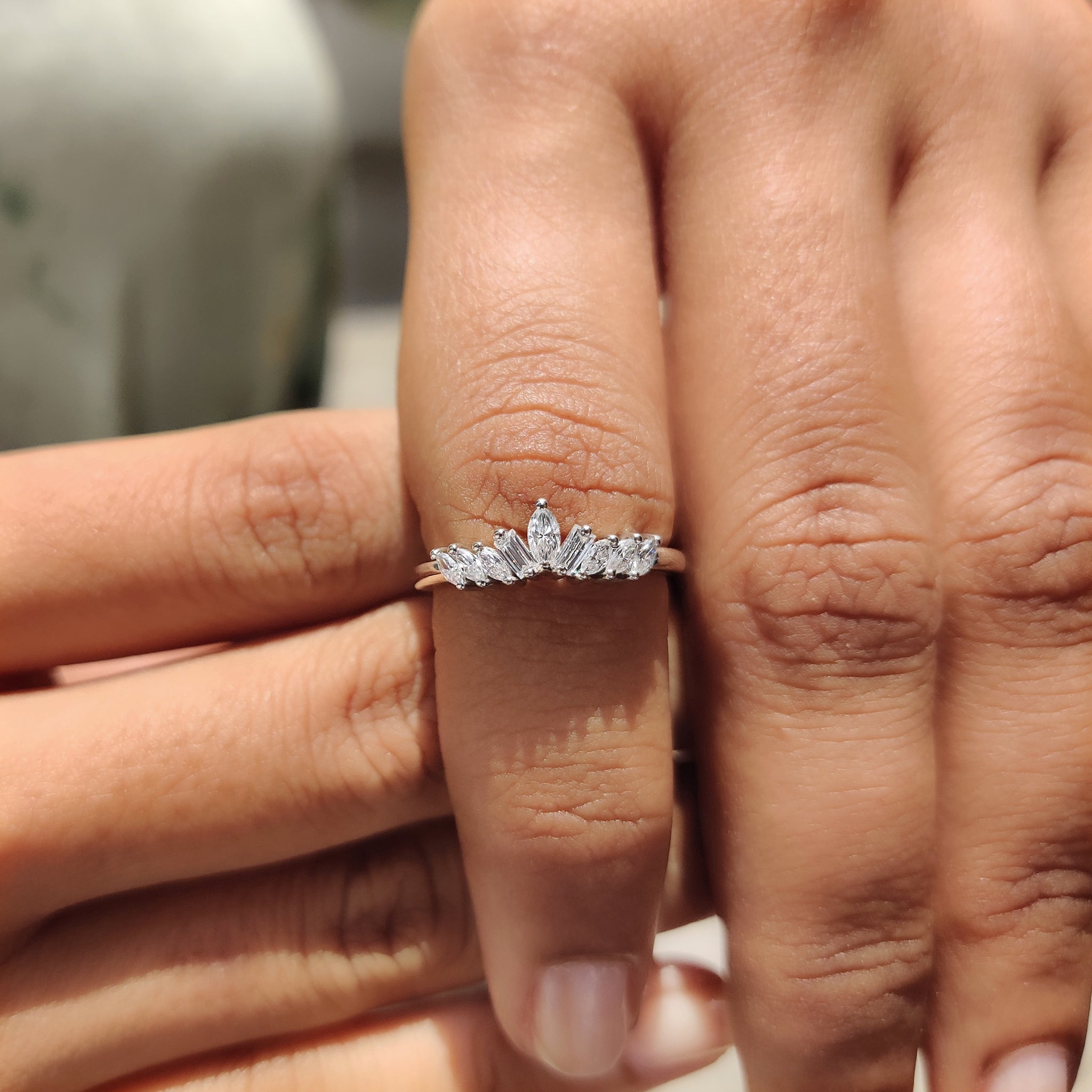 Classic carat diamonds wedding band that enhances engagement rings effortlessly.