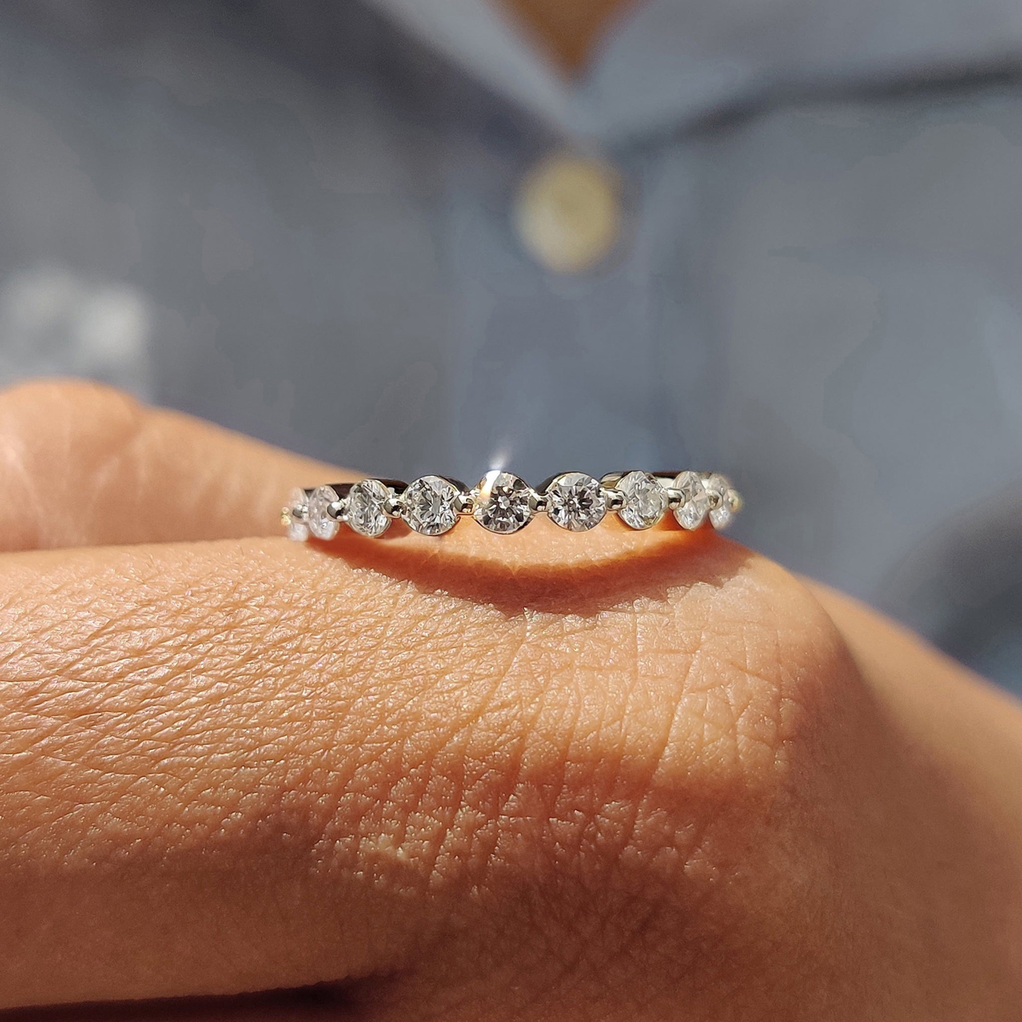 Round Cut Lab Diamond Eternity Band