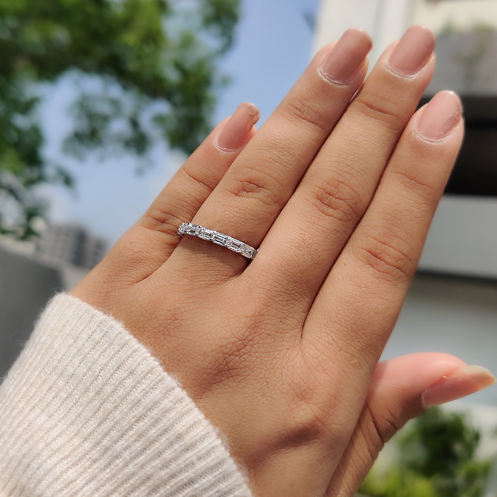 Eternity Emerald wedding band