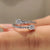Bypass ring design flows gently around the finger for a bold look.
