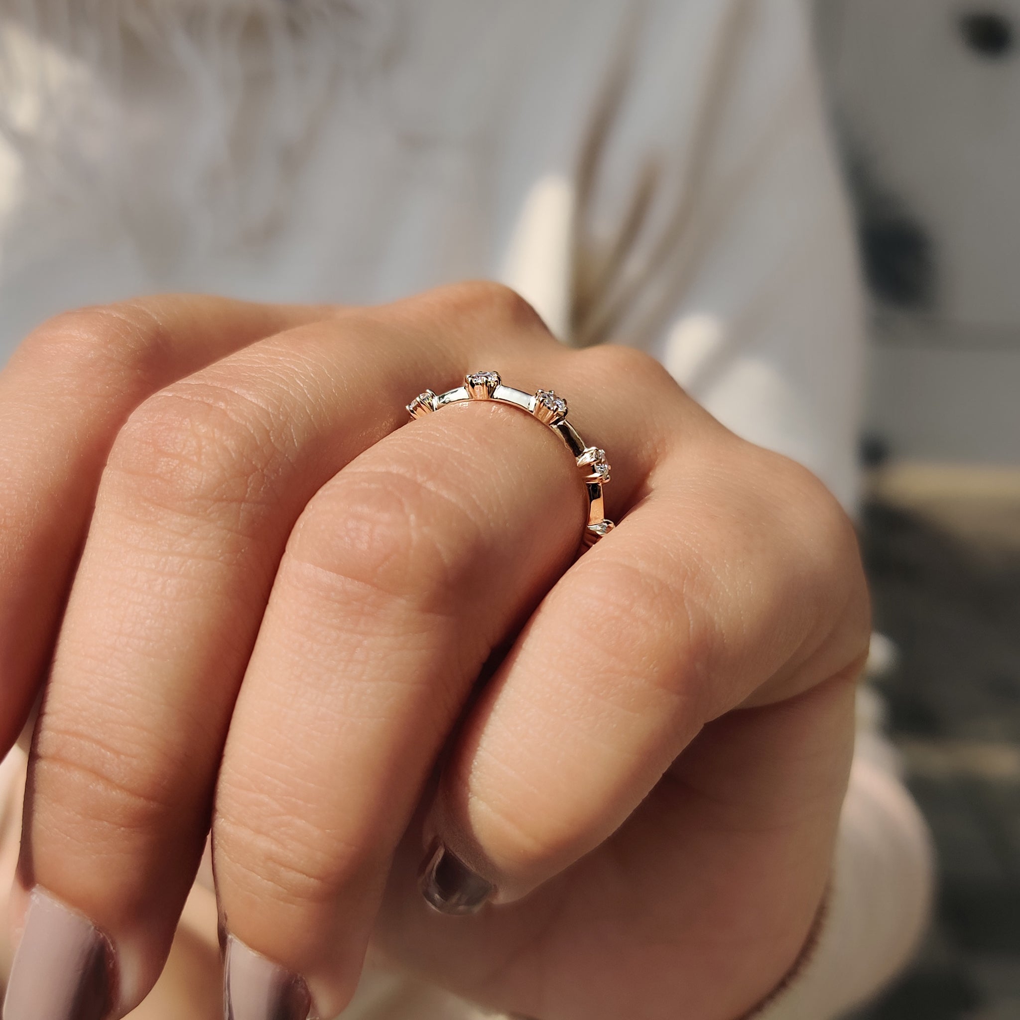 Carat Diamonds Wedding Band with round cut diamonds.
