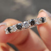 White gold wedding band designed with a smooth shine.