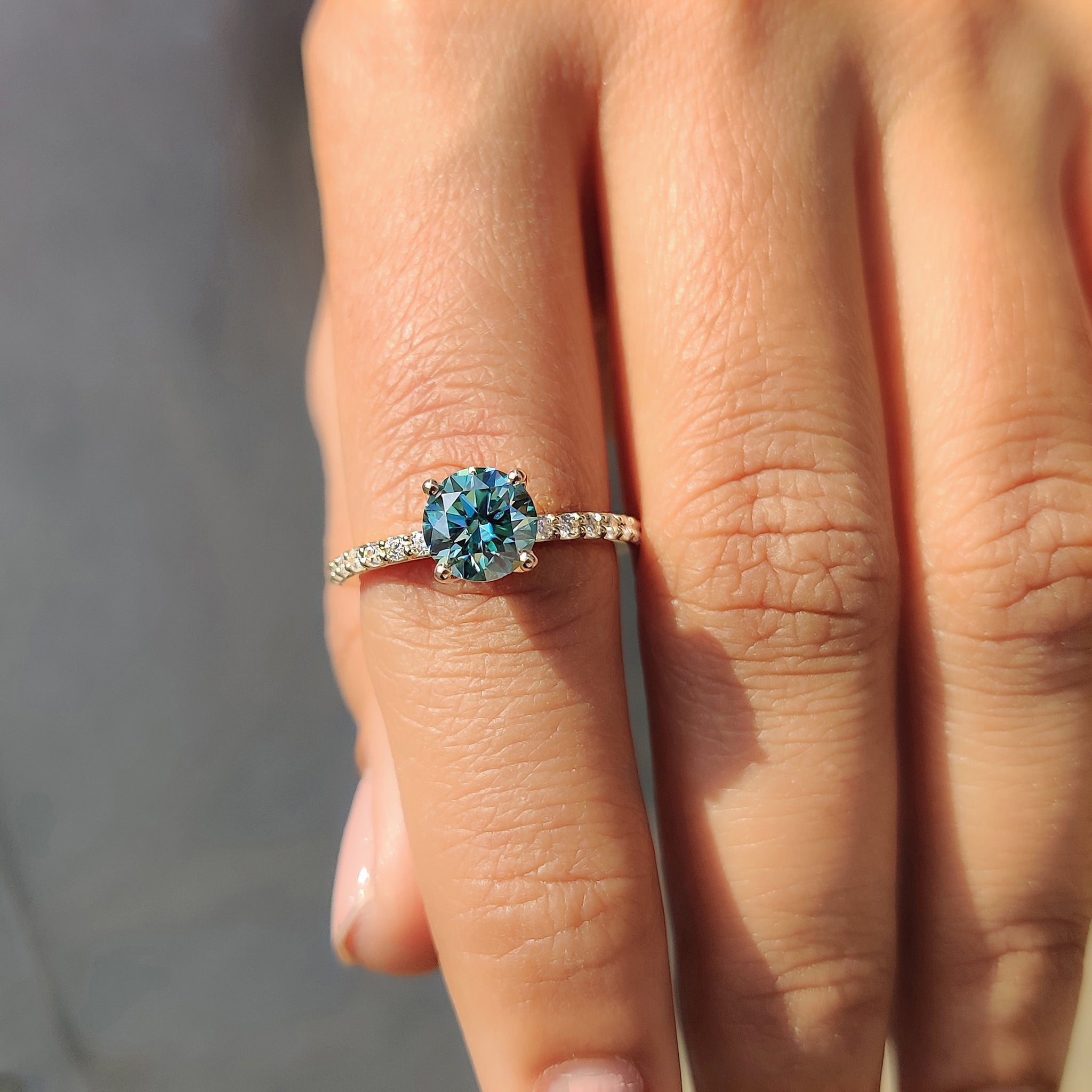 Choose a handmade ring crafted with love, matched with a carat diamonds engagement ring.
