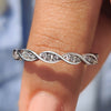 Full eternity band with continuous diamonds.
