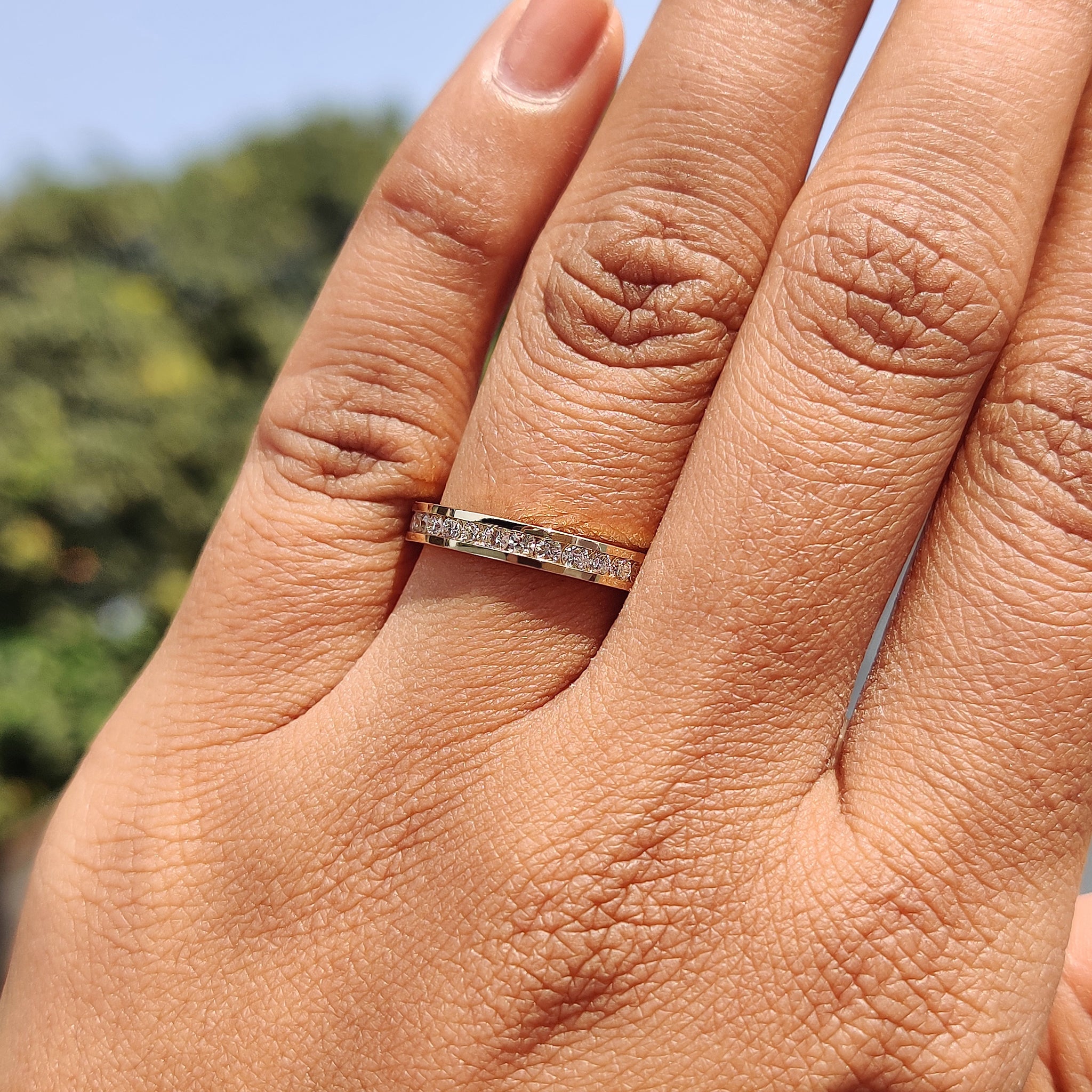 Channel Set Diamond Band