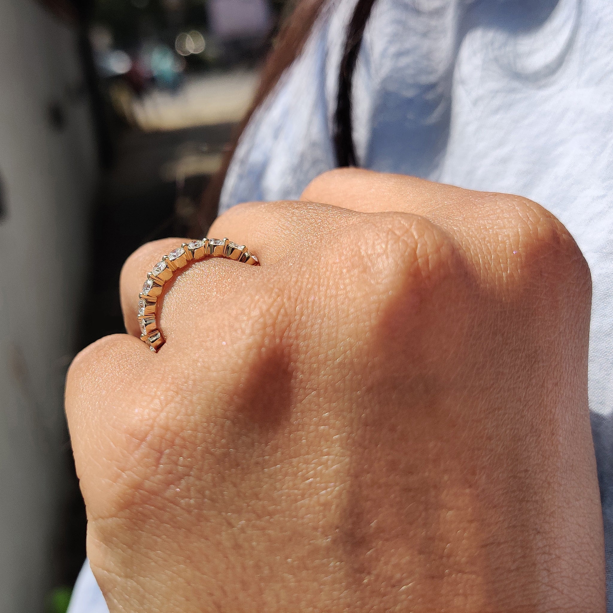 Round Cut Lab Diamond Eternity Band