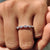 Half Eternity 5 Stone Wedding Band In white Gold