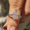 Hidden Halo Dutch Marquise Engagement Ring