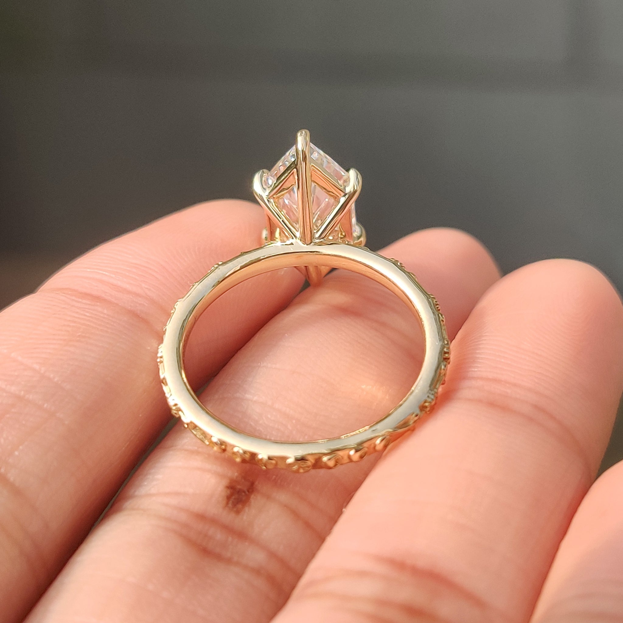 Carat Diamonds Dutch marquise engagement ring with lab grown diamond