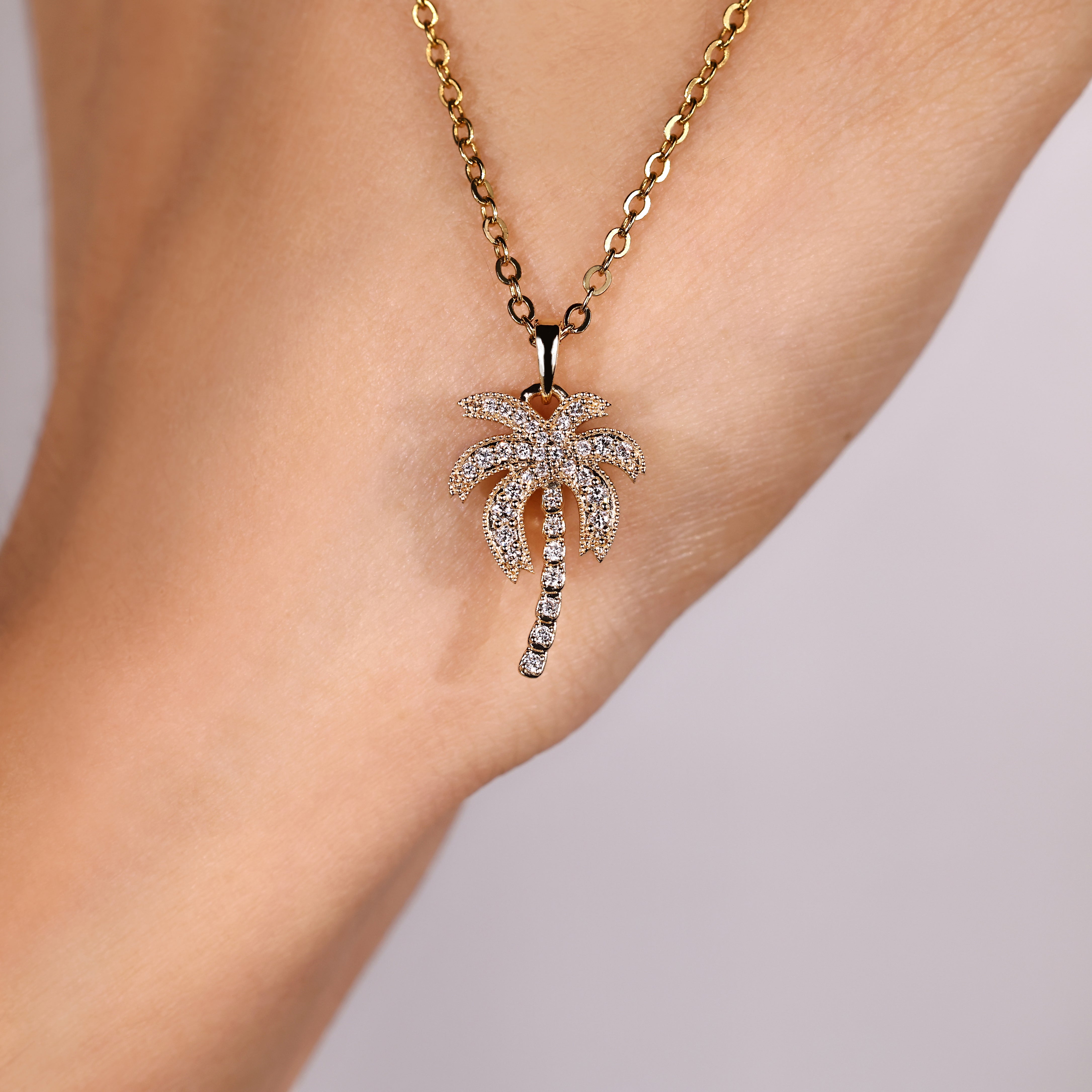 Nature Inspired Palm Tree Pendant

