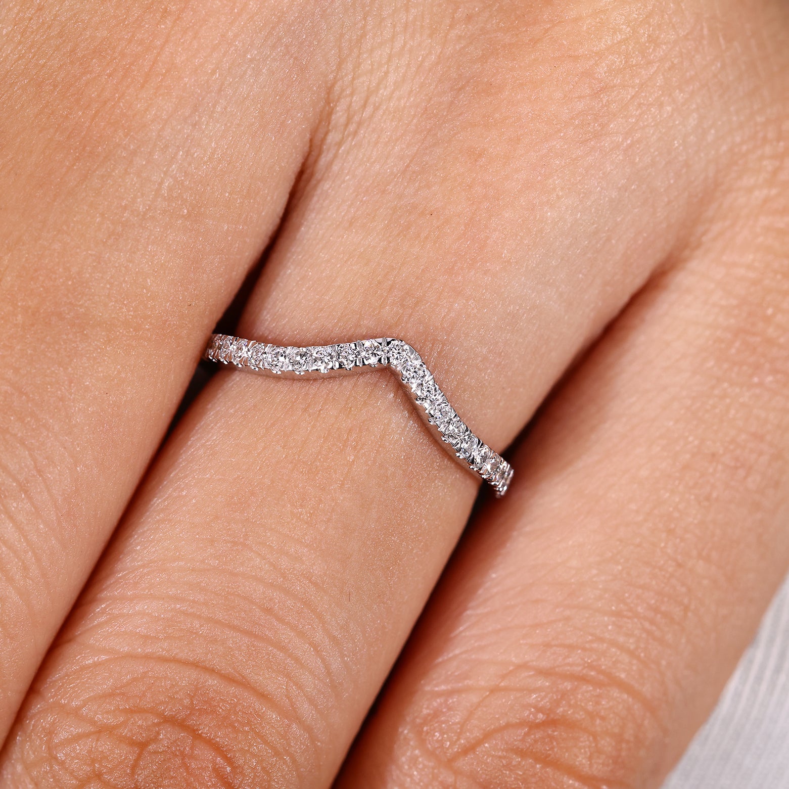 Half Eternity Stackable Wedding Band