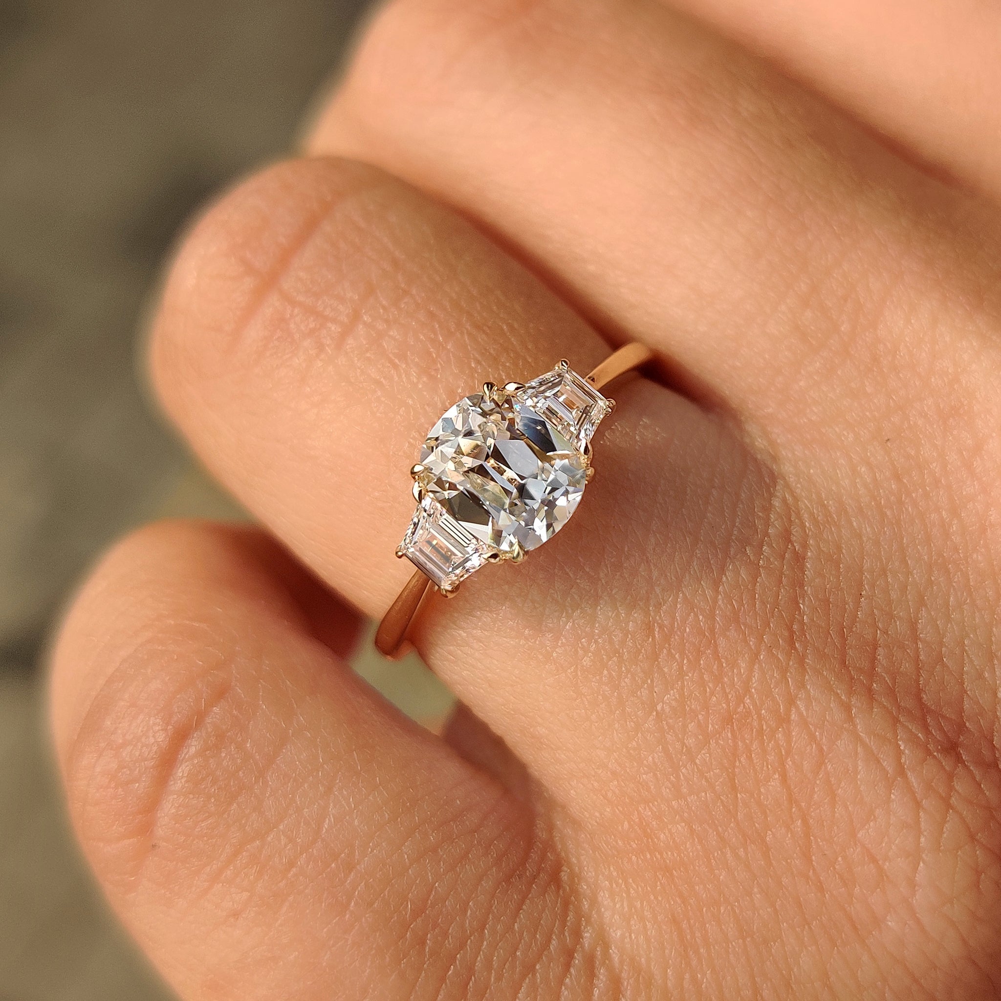 Handmade cushion cut diamond ring by Carat Diamonds
