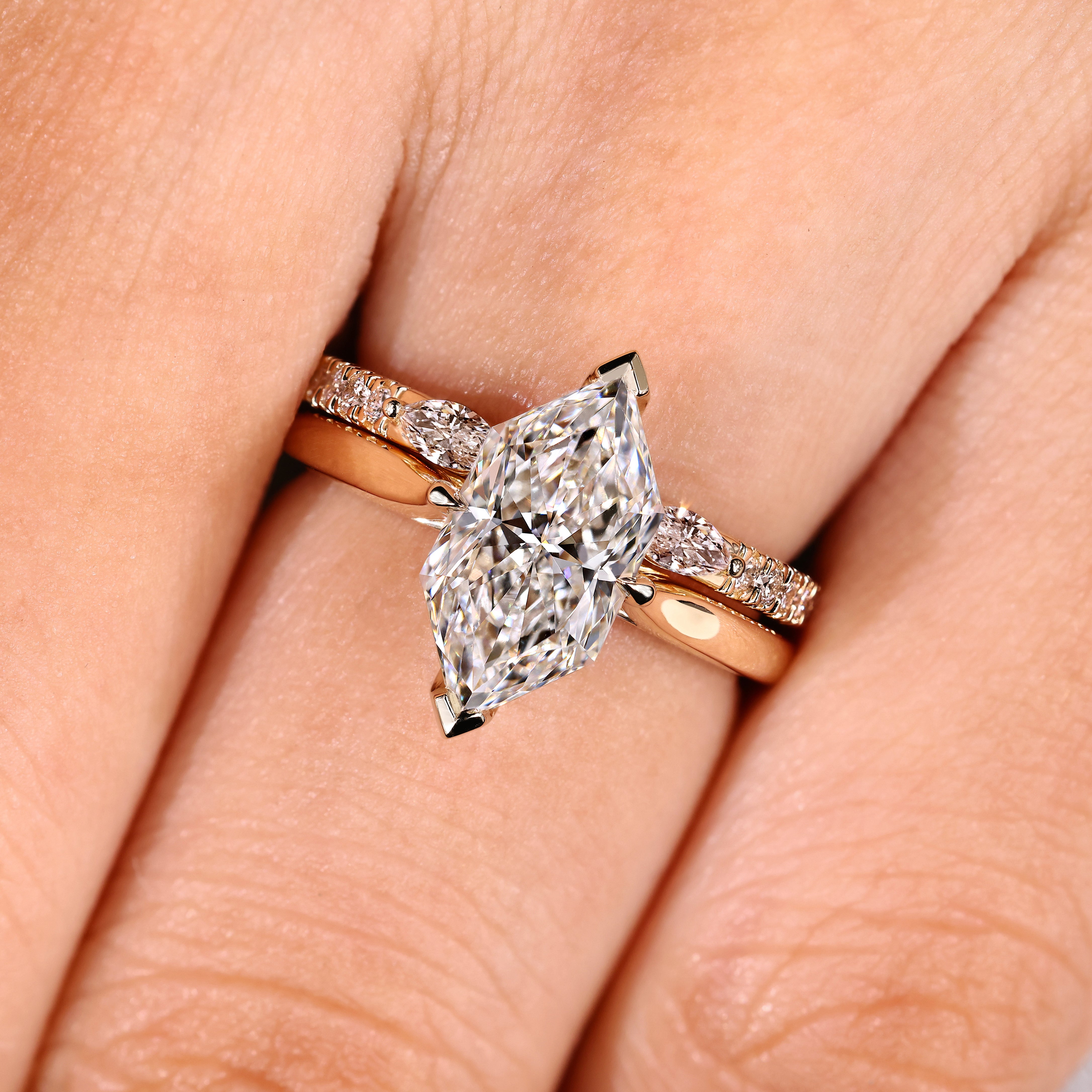 Dutch Marquise Ring with V Prong Setting
