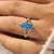 Lab grown Dutch marquise diamond ring with pave shank
