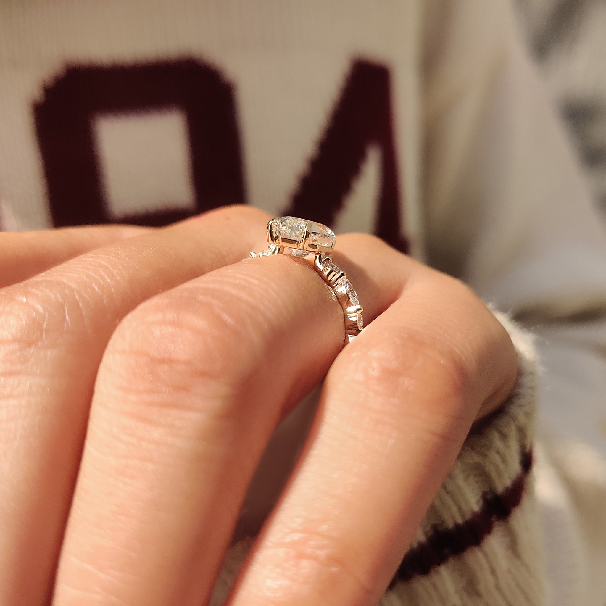 Handmade dutch marquise diamond ring by Carat Diamonds.
