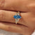 Nature inspired engagement ring with leaf, vine and floral details.
