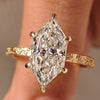 Dutch marquise engagement ring in solitaire style
