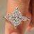 Three stone engagement ring with Dutch marquise diamond
