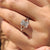 Open gallery ring design with a solitaire diamond, set in high-quality white gold, offering a modern look for engagement.
