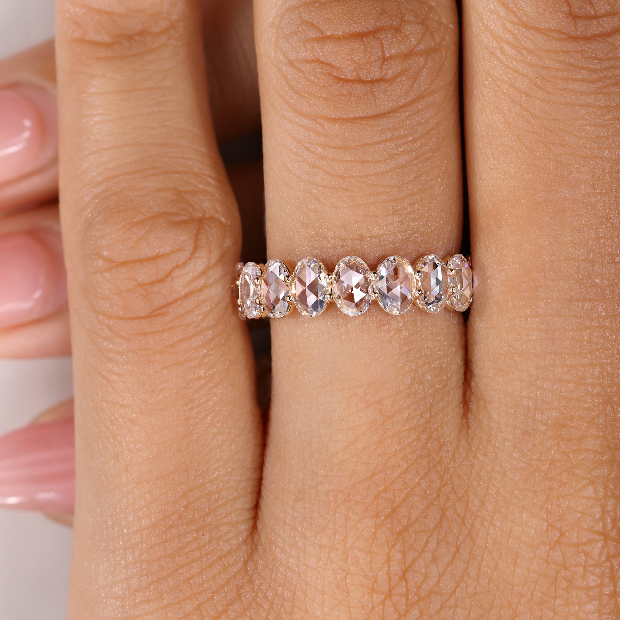 Carat Diamonds oval rose cut Diamond Eternity Band
