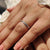 Pave diamond wedding band with a sleek modern design.
