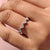 Zig zag band featuring lab grown diamonds in white gold.
