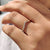V shaped wedding band in elegant gold finish.
