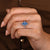 Lab grown marquise diamond ring with pave round diamonds
