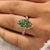 Vintage inspired green marquise diamond ring.
