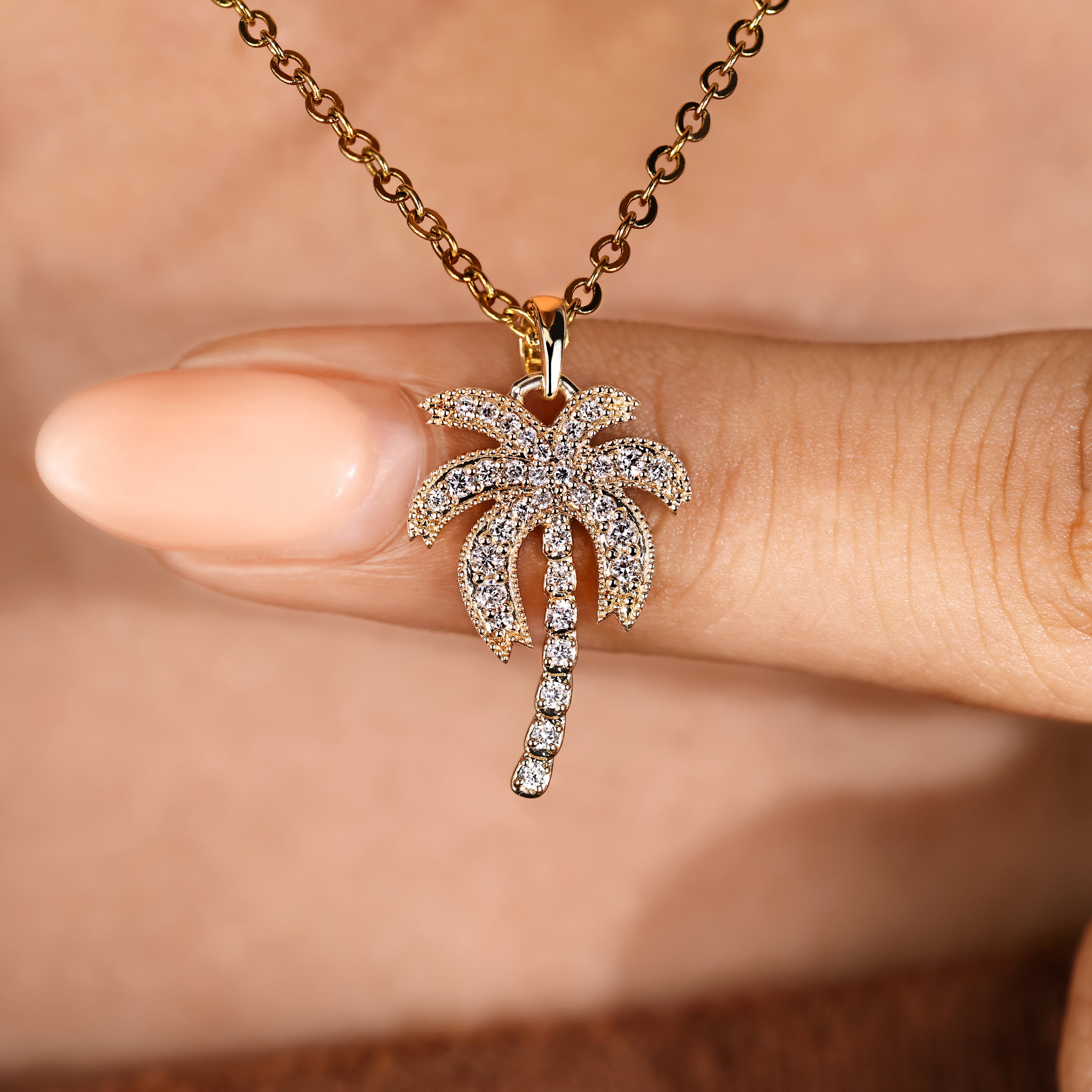 Tropical Style Palm Tree Pendant
