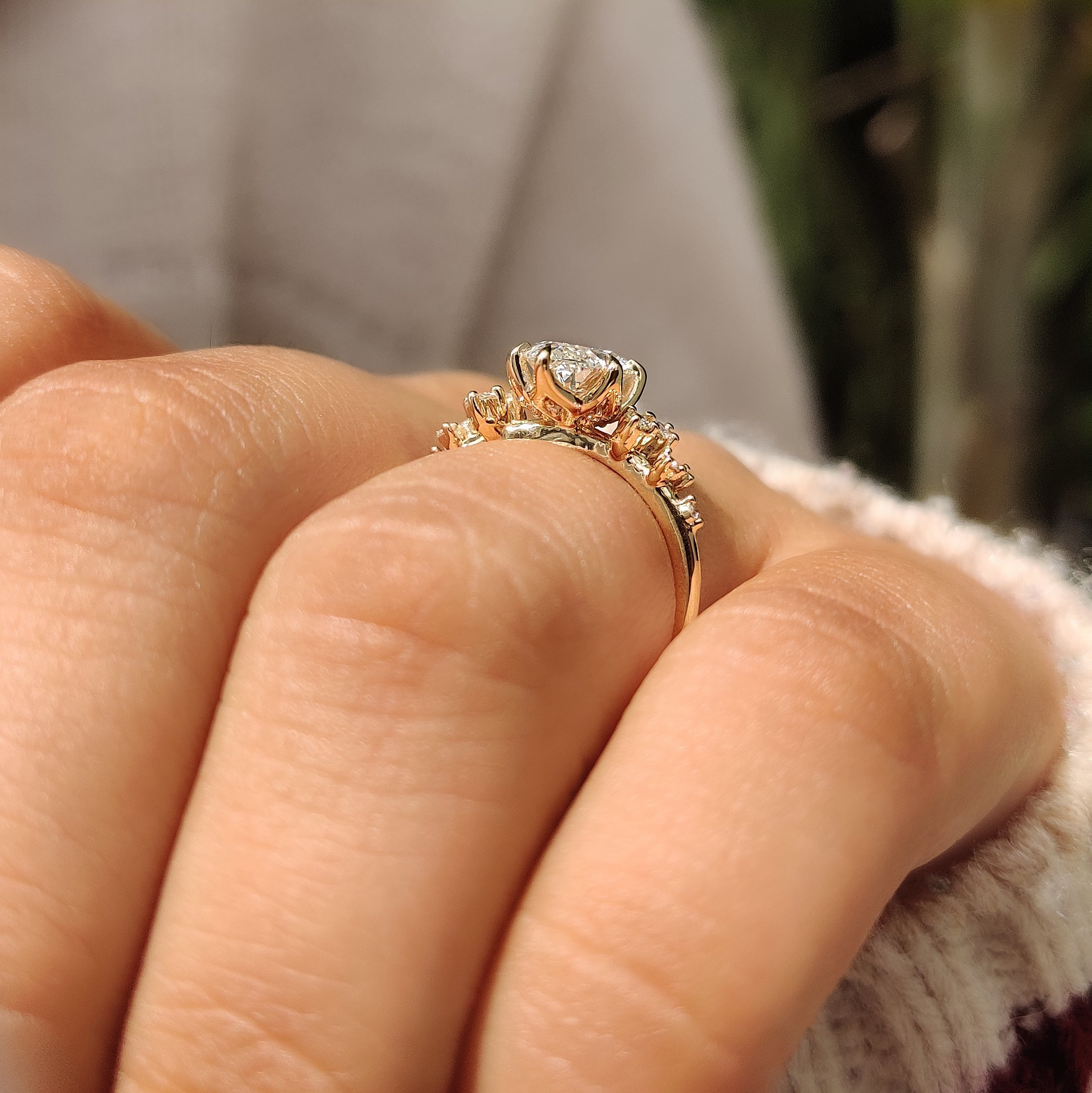 Lab Grown Diamond Marquise Engagement Ring in Muse Setting
