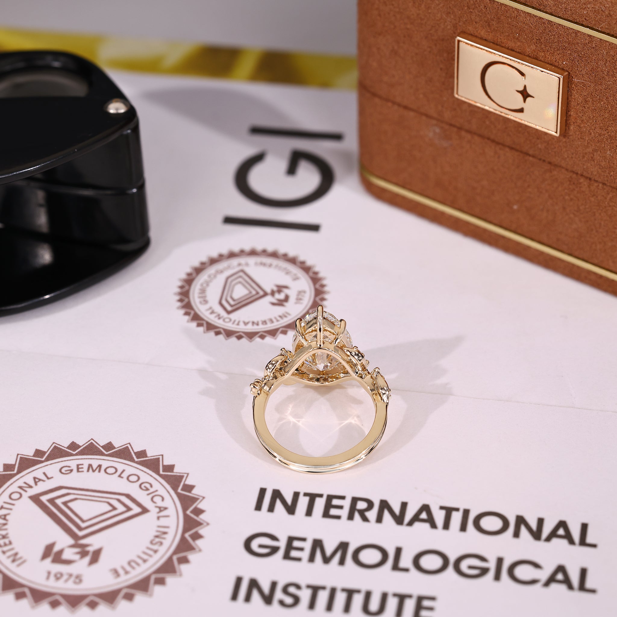 IGI Certified pear shaped diamond ring by Carat Diamonds
