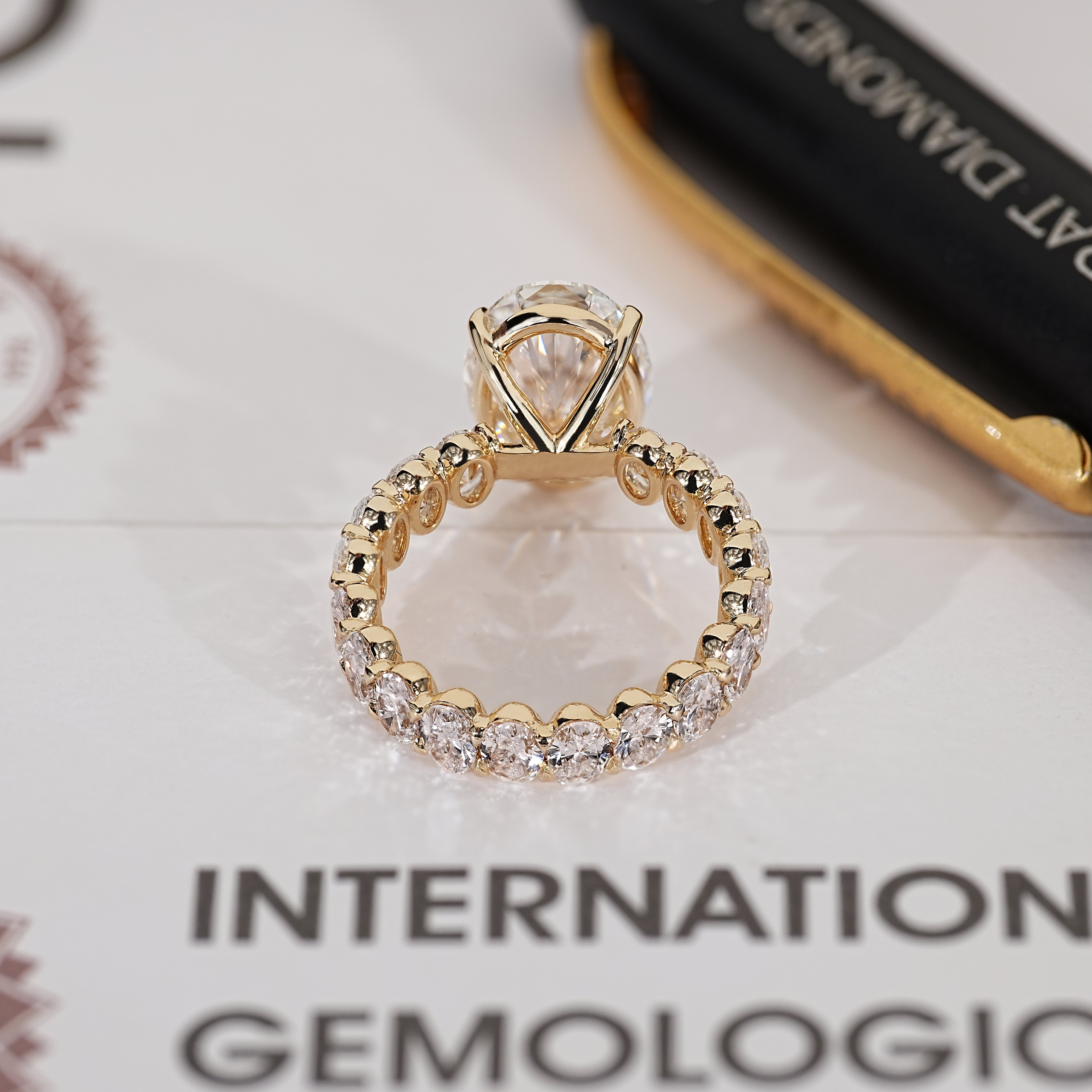 IGI Certified oval engagement ring
