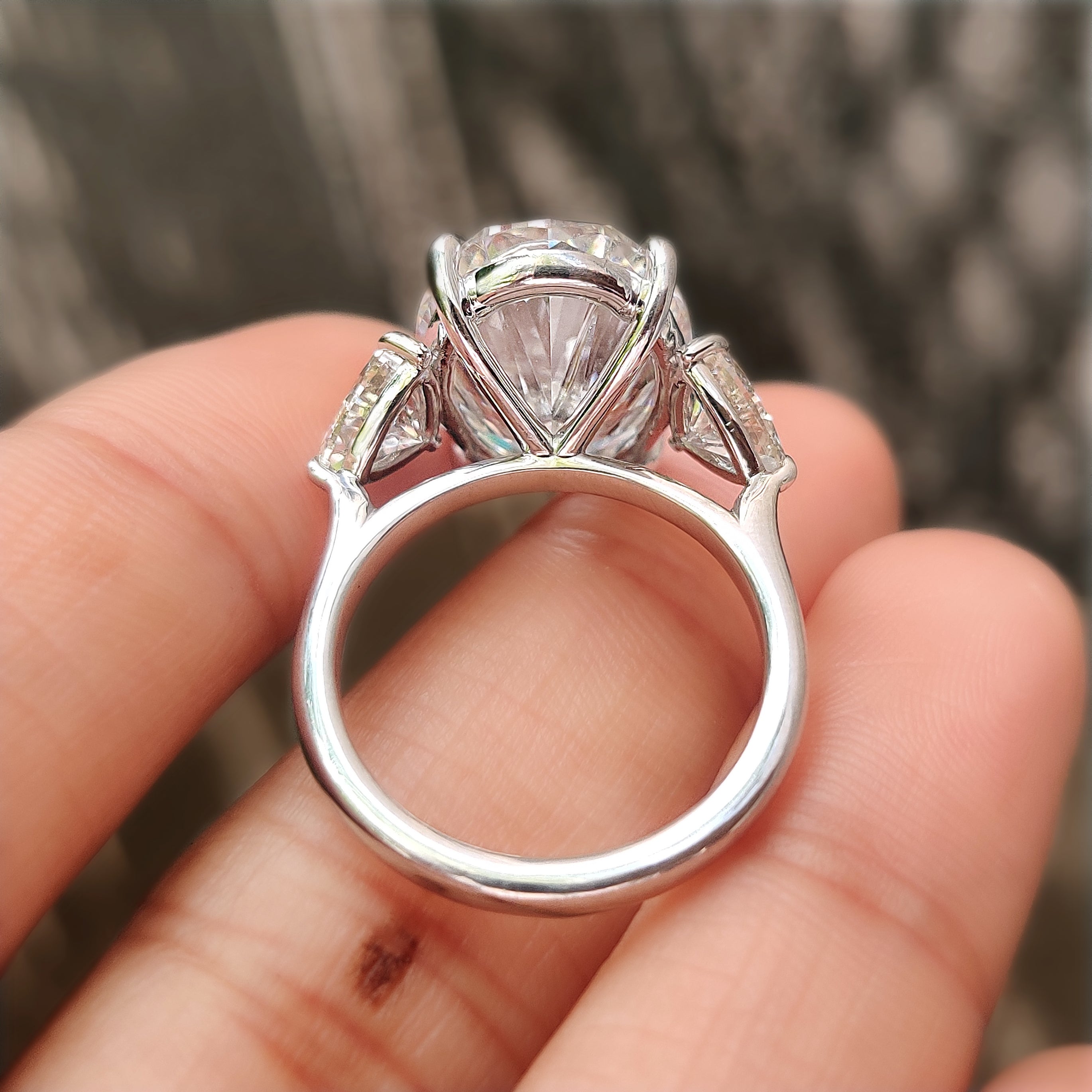Oval diamond ring available in 8 carat size
