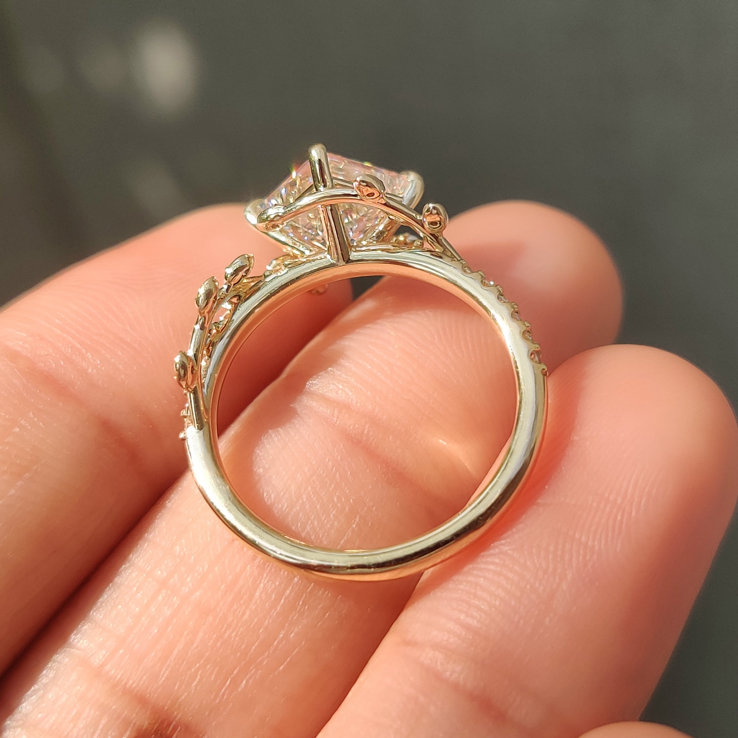 IGI certified 2.00 carat princess cut diamond ring.

