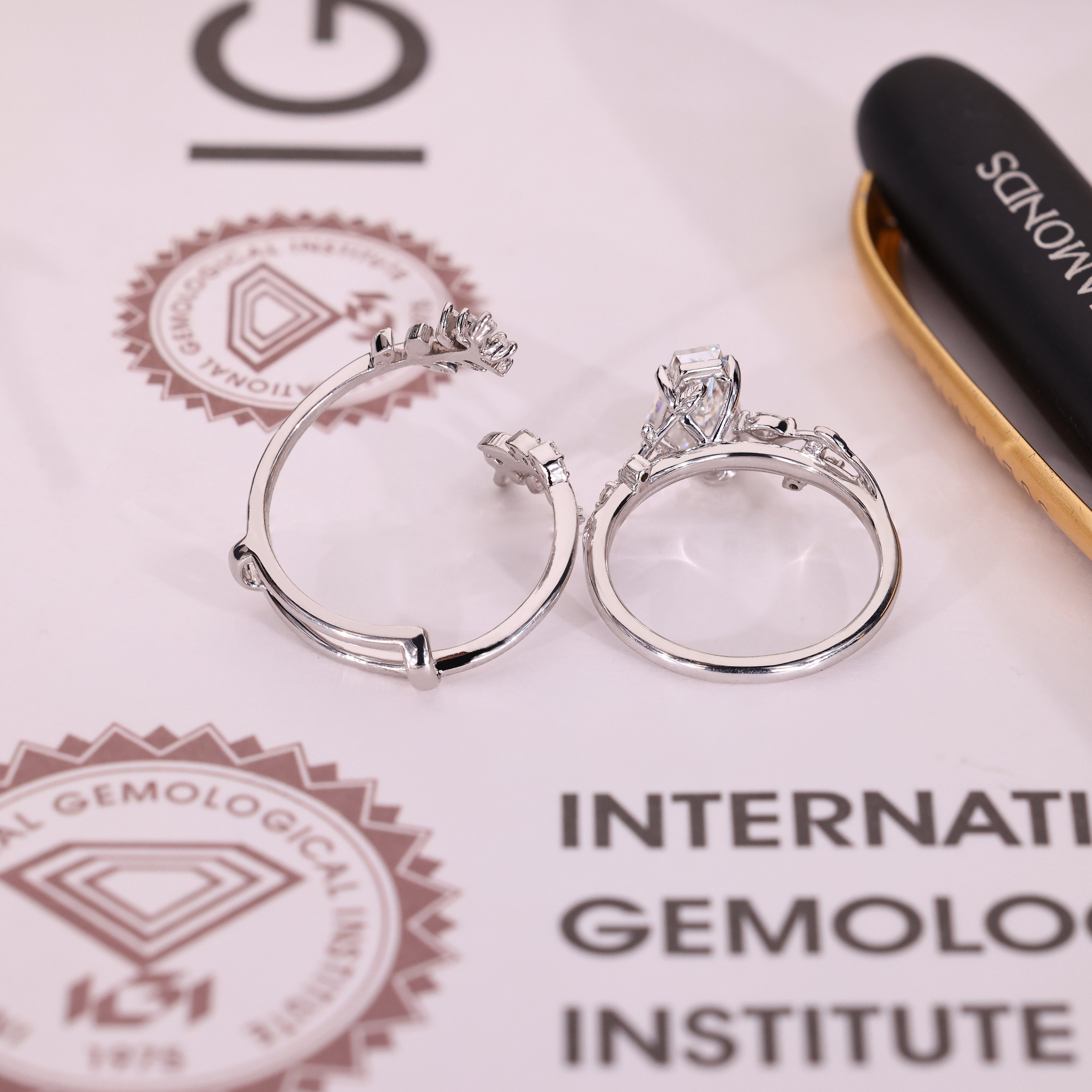 Alternative Coffin Wedding Ring with Nature Inspired Design
