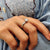 Solitaire moissanite ring in a 4 claw prong setting.
