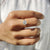 Basket setting ring featuring a modern and secure design for moissanite.