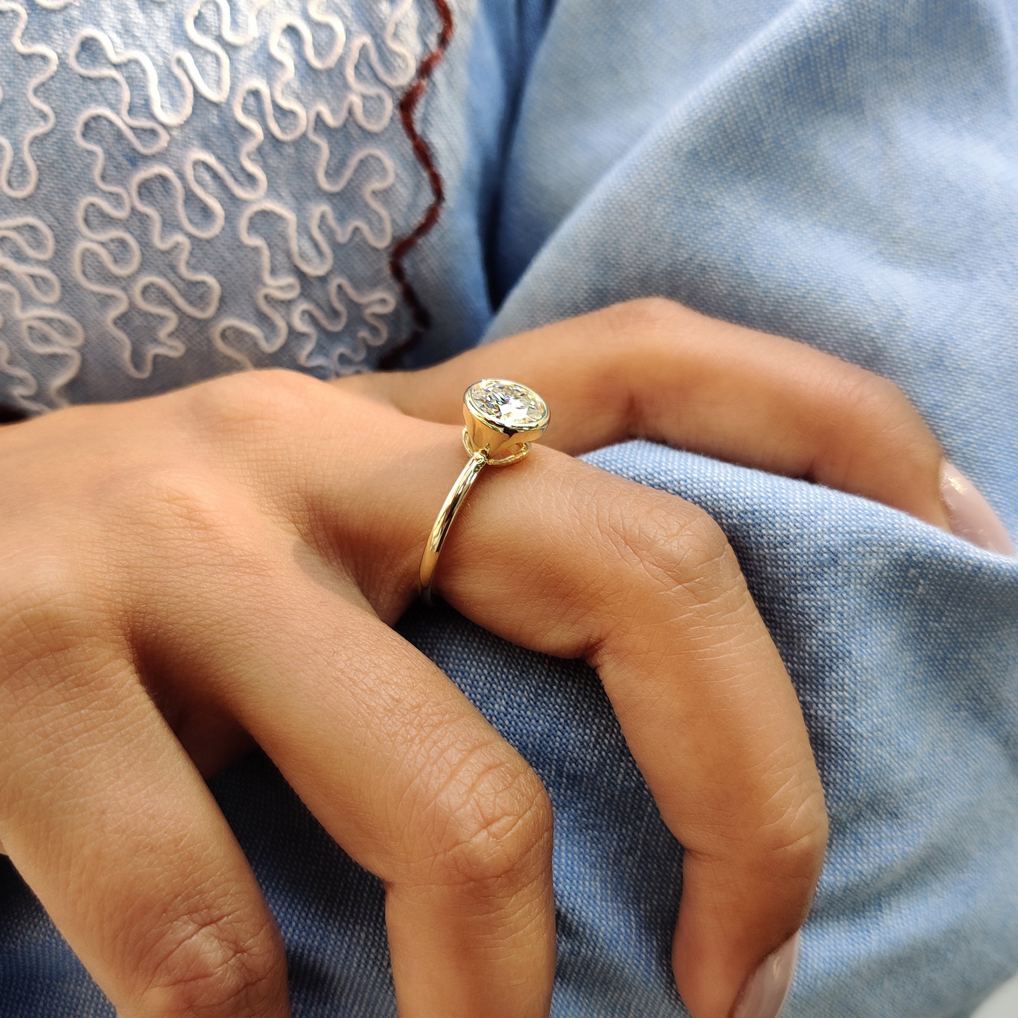 Bezel Set Ring providing secure, sleek styling.