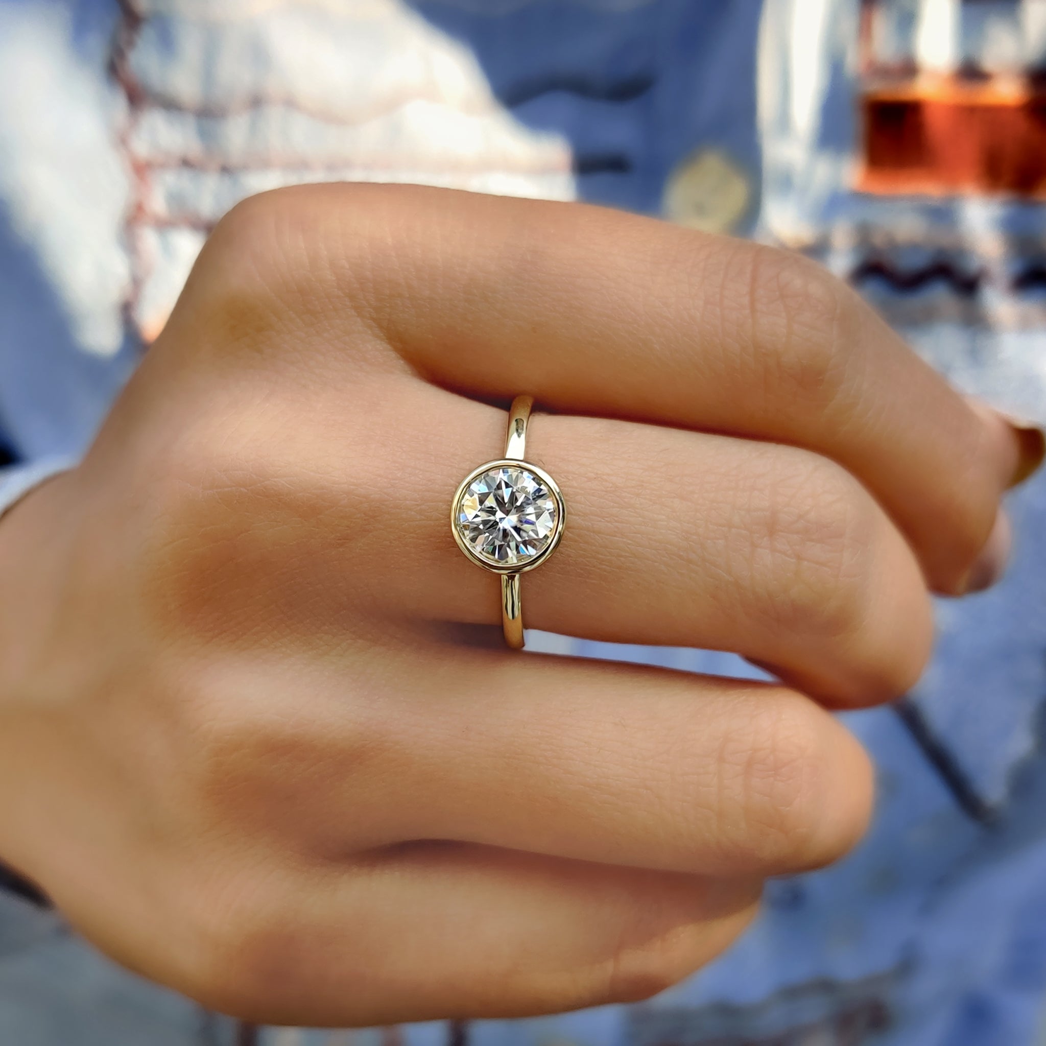 Yellow Gold Women’s engagement Ring with a polished finish.
