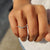 Chevron wedding band with custom design.
