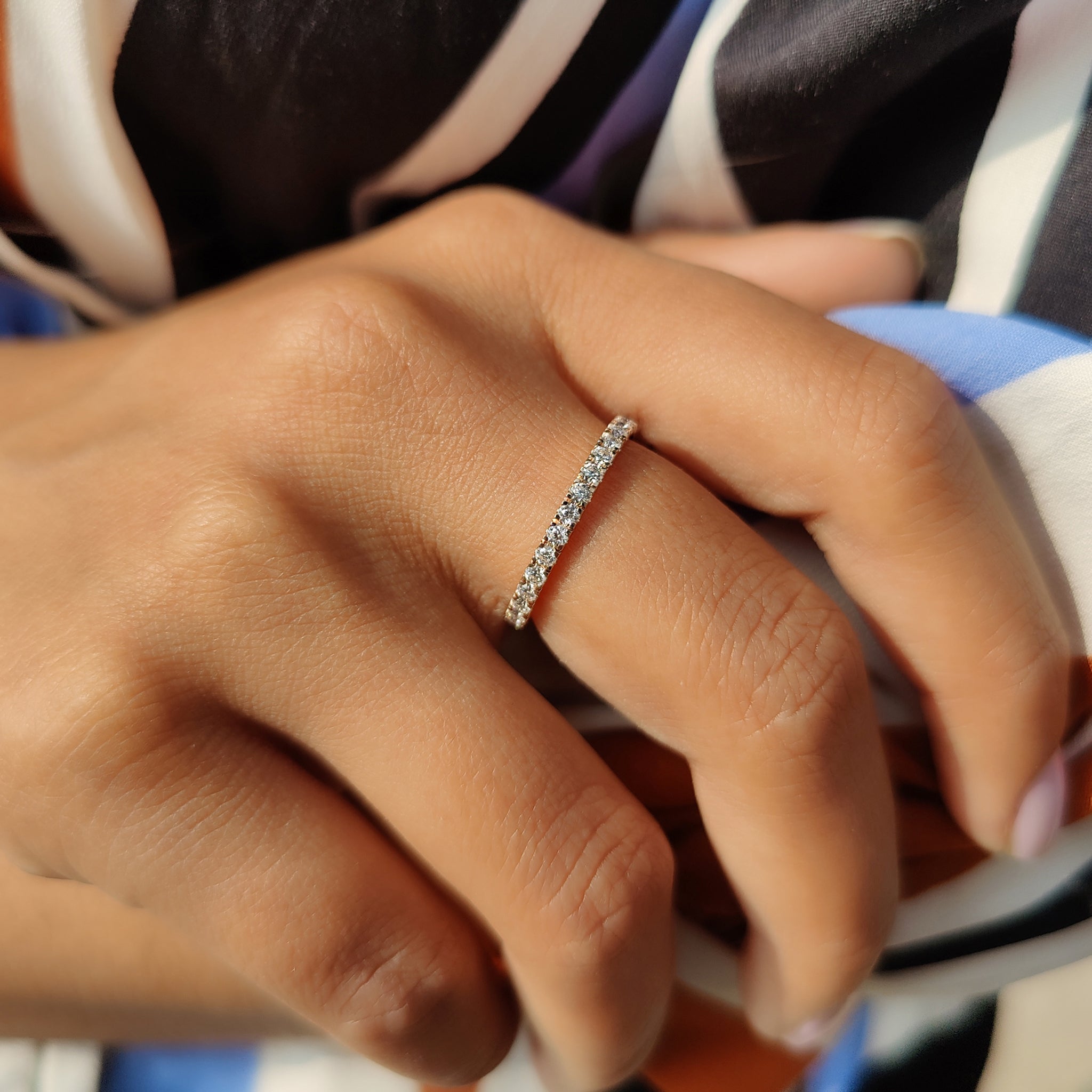 Handmade jewelry and carat diamonds band are perfect for a special occasion.