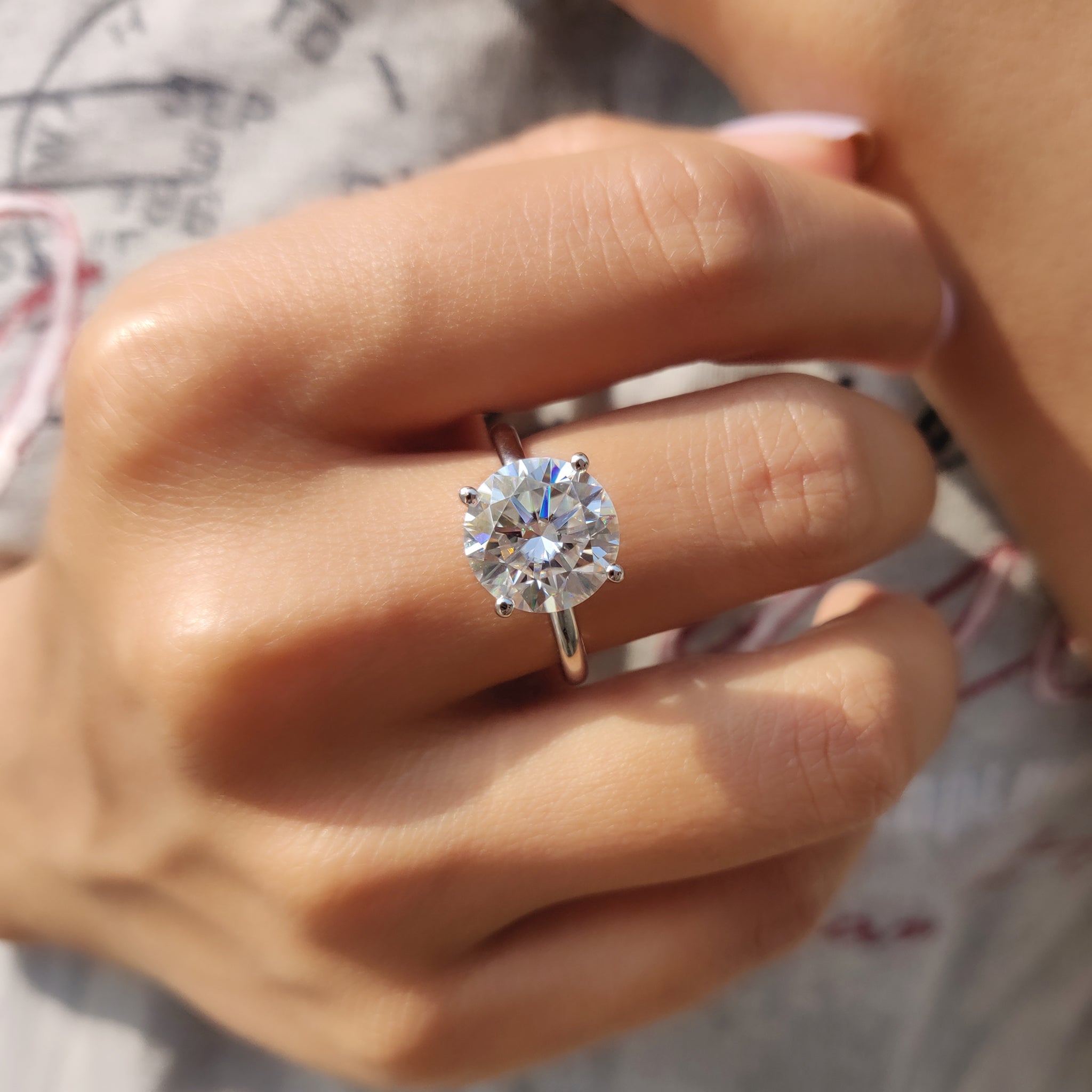 Carat Diamonds engagement ring in solitaire style.