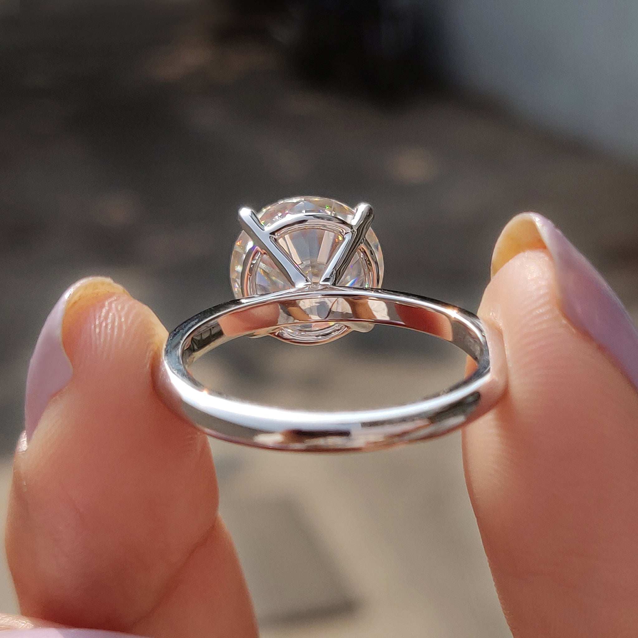 Handmade ring featuring a solitaire setting.