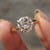 This old European cut engagement ring reflects vintage elegance.