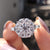This moissanite 3 stone ring symbolizes love and commitment.
